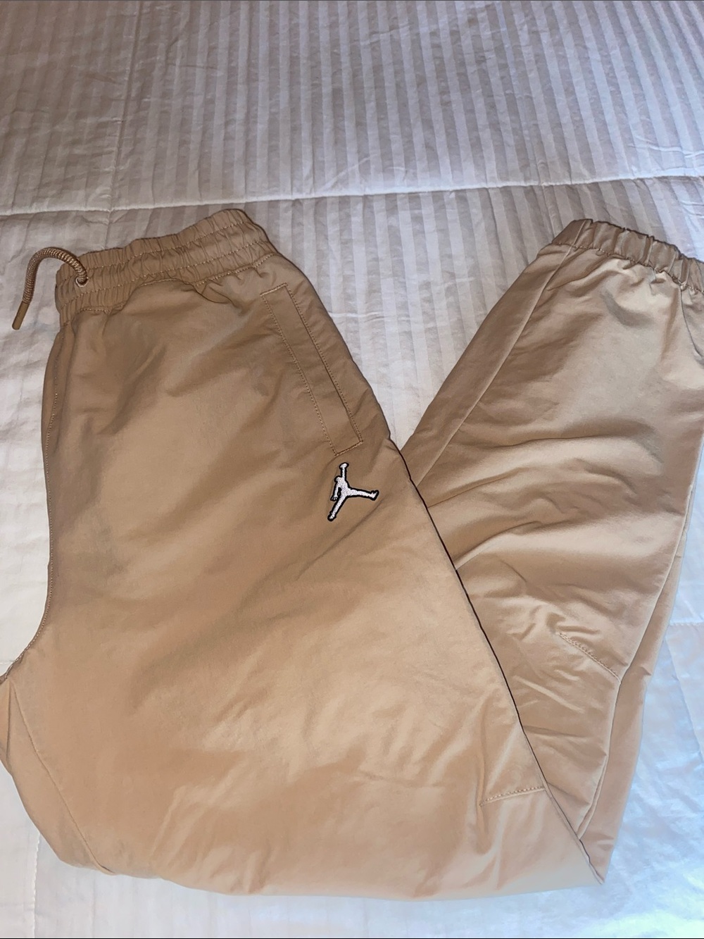 Jordan Beige Cargo Joggers with Jumpman Logo